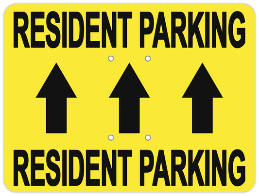 Resident Parking Arrows Up